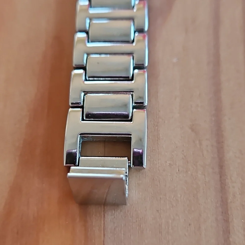 Silver and crystal fashion watch